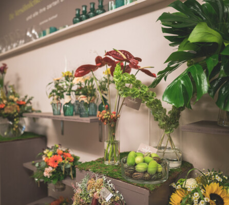 Überblick über die Auswahl an Schnittblumen im Blumengeschäft Fuchsberger in Salzburg